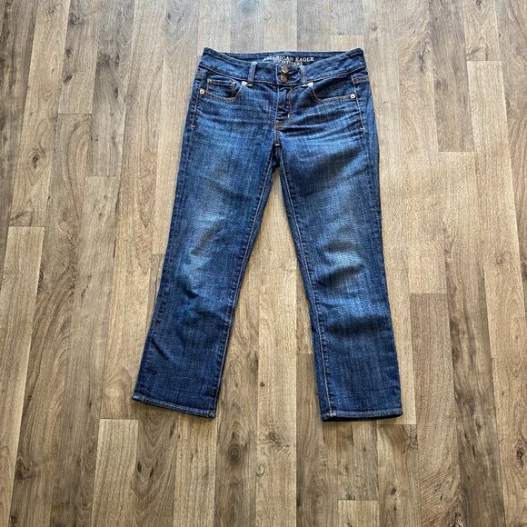American Eagle Artists Crop Size 2 Stretch Denim Jeans - Picture 1 of 7